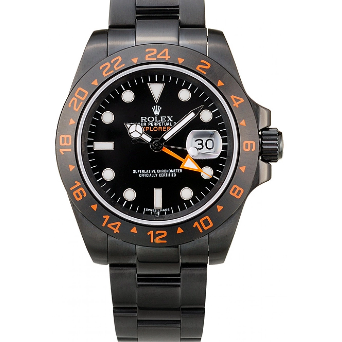 Ceramic Black Black Dial Watch Explorer Bezel Rolex 0601